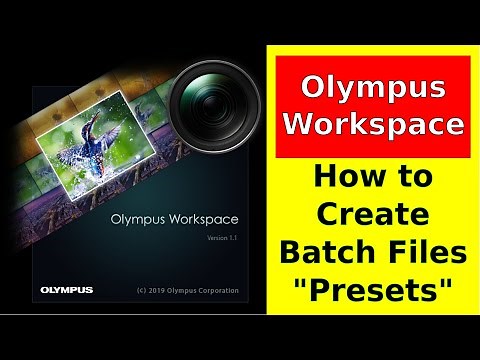 Olympus Workspace Batch Files - Create Presets ep.220
