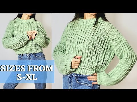 How To crochet an Easy Sweater - Step By Step Tutorial