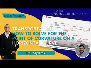 Civil FE/PE Exam - Transportation - How to Solve for the Point of Curvature on a Horizontal Curve