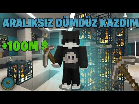 DONUT SMP'de Aralıksız Dümdüz Kazdım ve GİZLİ BASE Buldum! #donutsmp