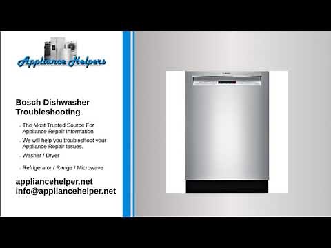 Bosch Dishwasher Troubleshooting