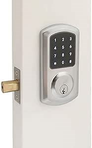 MaxSecure Deadbolt Commercial Grade 2 Lock with RFID Keyless Entry (Satin Chrome)