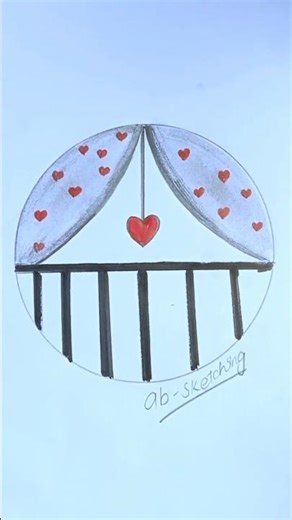 “Mesmerizing Circle Scenery Drawing 🌅 | Easy & Beautiful Nature Beginners”#CircleArt #SceneryDrawing