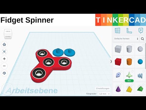 Fidget Spinner with Tinkercad - 3D printing project for school and home