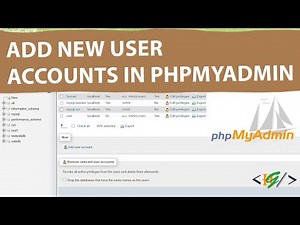 How to Create a New User Account in PhpMyAdmin in Localhost