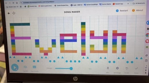 To wrap up our math unit on area and perimeter, Mrs. Cassidy’s class create their musical name. Students had to find the area and perimeter of each letter of their name. Once their name was completed, some students created other musical works of art! #WESABulldogs #3rdGrade #Math #ArtsIntergration | Widefield Elementary School of the Arts