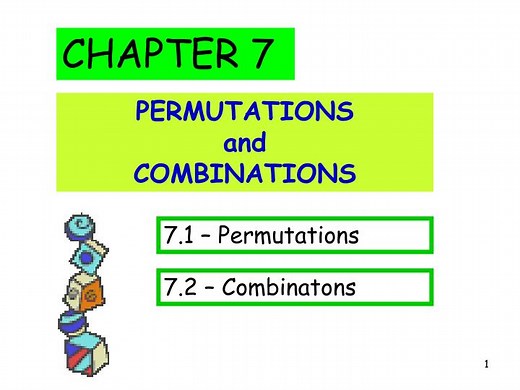 PERMUTATIONS and COMBINATIONS - SlideServe