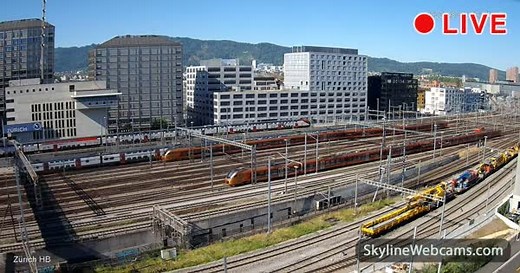 【LIVE】 Live Cam Zürich - Train Station | SkylineWebcams