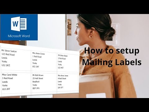 How to setup mailing labels in Microsoft Word