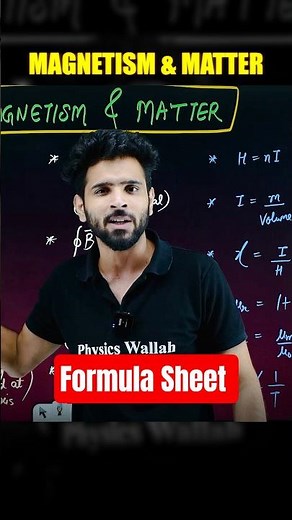 Magnetism And Matter Class 12 🔥 | All Formulas Series | Physics Chapter 5