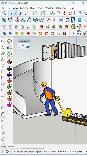 Easiest Way to Create a Curved Ramp in SketchUp #rampsketchup
