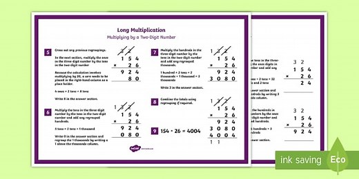 Long Multiplication Poster