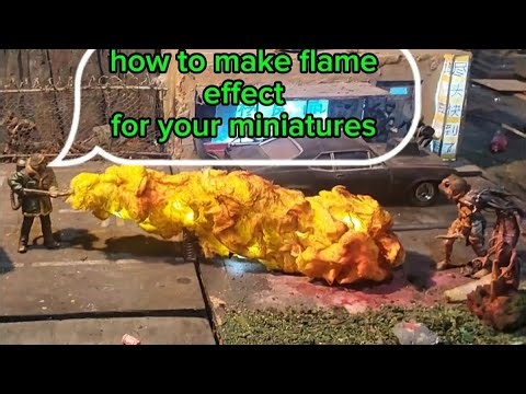 DIY flame effects for miniature models