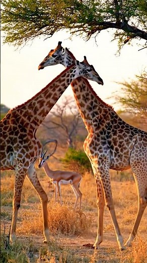 Giraffes Battle 🦒⚔️ | Intense Necking Fight in Africa #giraffe #wildlife #wildlifephotography