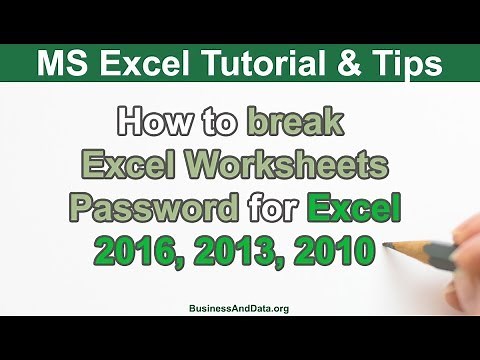 How to break Excel Password for Excel 2016, 2013, 2010 (No Software Required)