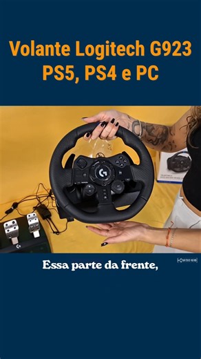 Logitech G923 steering wheel for PS5, PS4 and PC with TRUEFORCE Force Feedback, Responsive Pedals