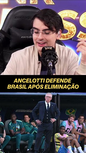 ANCELOTTI DIZ QUE BRASIL TEVE CHANCES E MERECIA VENCER
