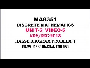 HASSE DIAGRAM PROBLEM-1 | MA8351| DISCRETE MATHEMATICS| UNIT-5| VIDEO-5