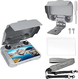 FPVtosky RC 2 Controller More Protector Kit for DJI Mini 5 Pro/Mini 4 Pro/Flip/Air 3 Accessories, Kit includes RC 2 Sun Hood Cover, RC 2 Lanyard, RC 2 Screen Protection x 2, RC 2 Accessories