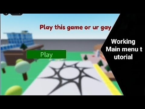 Working main menu/starter gui tutorial for Roblox studio. #roblox #games