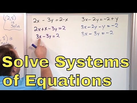 16 - Solving Systems of Equations by Substitution, Part 1 (Simultaneous Equations)
