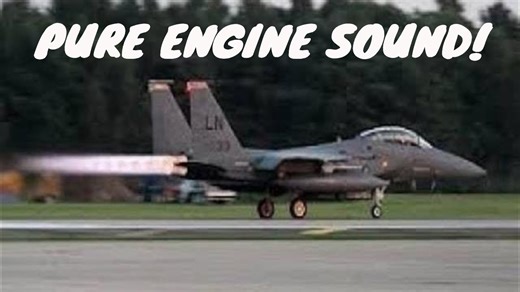 Pure F-15 Engine Sounds on Takeoff at RAF Lakenheath