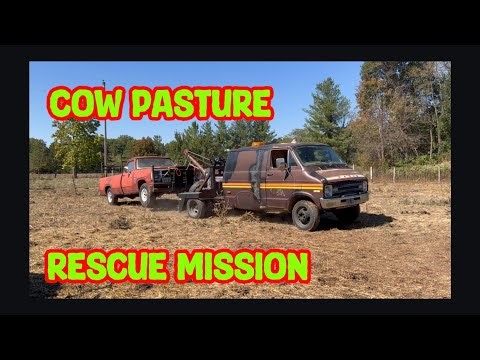 Dragging home a 1979 Dodge D200.