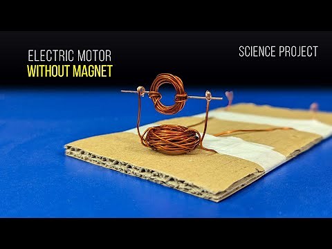 How to build a simple electric motor without magnet | Science project