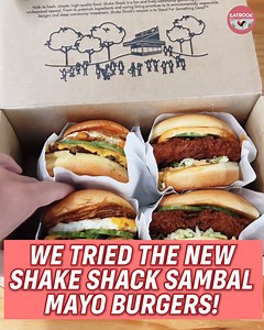 6.2K views · 65 reactions | Shake Shack has released their first locally inspired burgers, spiced with sambal! Are they worth the hype? We try them out and give you our verdict. Find our more: https://eatbook.sg/shake-shack-sambal-burger/ | Eatbook.sg | Facebook