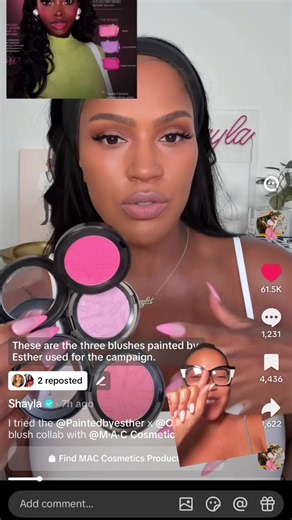And that’s how you pop out!!! Met her in the wild she is as beautiful on the outside in the inside! #makeupshayla #paintedbyesther #mac #olandria #blush