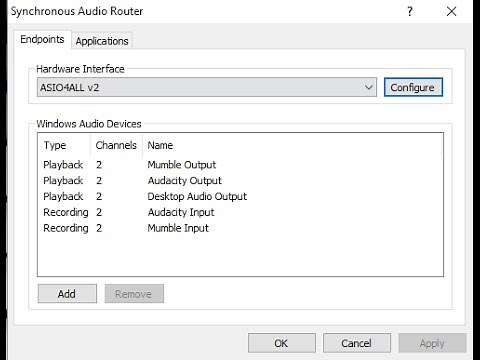 Make your own FREE virtual audio cables with Synchronous Audio Router