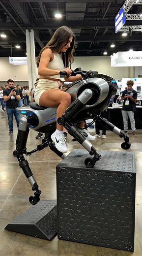 Four-Legged Robotic Transport at Expo Showcase #lasvegas #robot #fantasy