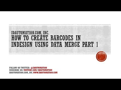 How to Create #Barcodes in InDesign using Data Merge (PART 1 OF 2)