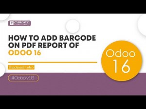 How to Add Barcode on PDF Report of Odoo 16 | How To Add Barcode To Report in Odoo