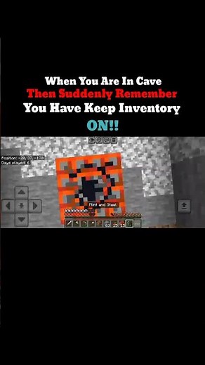 Keep Inventory 😂 #shorts #minecraft