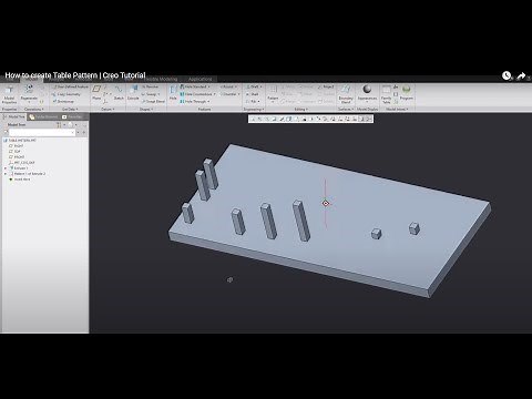 How to create Table Pattern | Creo Tutorial