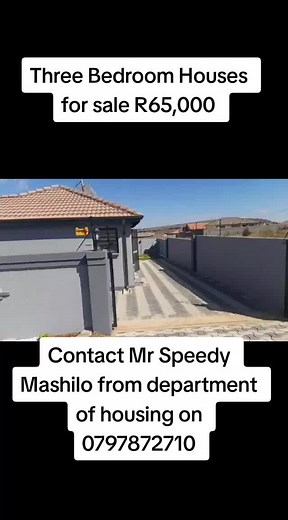 A maximum of 250 RDP houses are for sale under City of Johannesburg. The RDP house include housing allocation documents and title deeds.the selling price of RDP house is R65,000 and the price is negotiable. The areas that RDP houses are available: • Lufhereng - 46 RDP houses • Westonaria Borwa - 34 RDP hoUses • Fleurhof- 56 RDP houses • Savannah City - 50 RDP houses • Palm ridge - 64 RDP houses About the RDP house * 2 bedroom * 1 bathroom with toilet * Kitchen room * Dinning room * Running water