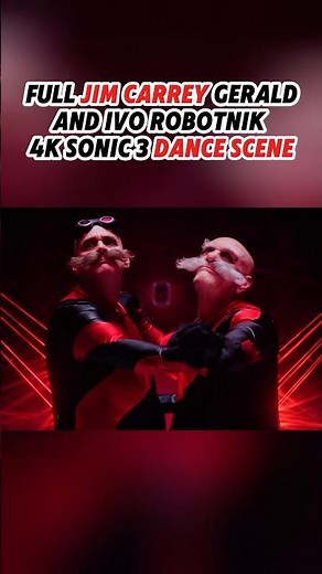 Gerald and Eggman Robotnik dancing 4K HD Sonic 3 full scene! Jim Carrey galvanize!