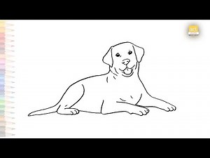 Labrador dog drawing | Dog drawing videos | How to draw Labrador step by step | drawing tutorials