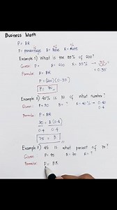 3.9K views · 58 reactions | Percentage, Base and Rate #BusinessMath #fypシ゚ #fbpost | Moises Carlos | Facebook