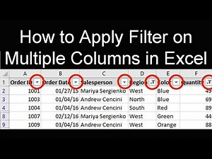 How to apply multiple filters in Excel
