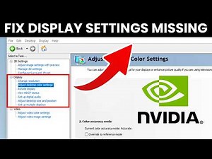 How to Fix NVIDIA Control Panel Display Settings Missing or Not Showing on Laptop & PC Windows 11/10