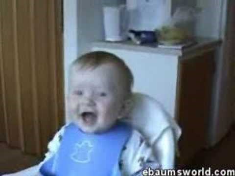 Laughing baby, fast-motion, normal motion, slow-motion