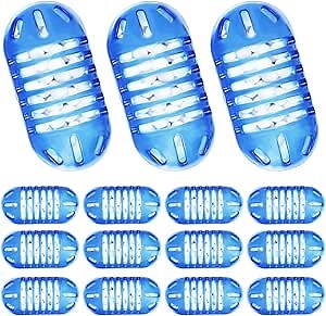 15 Pack Universal Humidifier Cleaner, Demineralization Cartridge for Humidifier Compatible with All Humidifiers and Fish Tanks Cleaning Ball, Water Softener Cleaner, Reduce Scale and White Dust, Blue