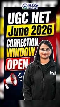 UGC NET June 2026 Correction Window Open 🚨 Last Chance Alert #ugcnetjune2026 #correctionwindow #open