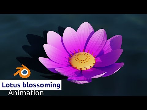 Blender 2.92 - Lotus blossoming animation tutorial