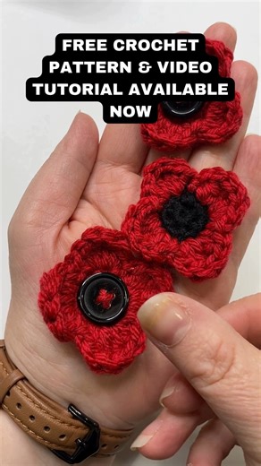 2.1K views · 12 reactions | Free Crochet Poppy Pattern + Tutorial ...