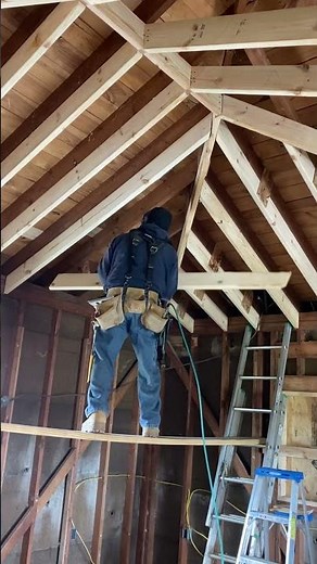 Framing a cathedral ceiling #workerlife