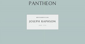 Joseph Raphson Biography | Pantheon