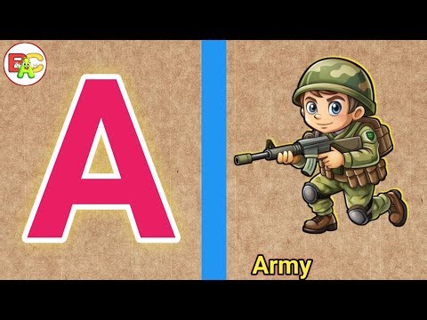The Alphabet Song 🎵| A For Army 🪖 | Nursery Rhymes Phonics Song | ABC 🔤 Channel 